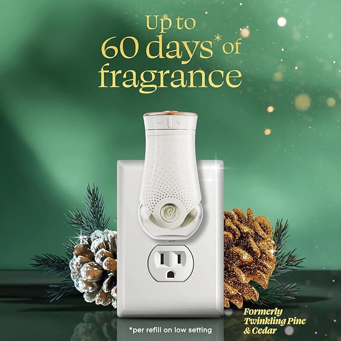 Glade PlugIns Scented Oil Refill 6-Pack Balsam &amp Spruce Holiday Fragrance 0.67 fl oz (12 Total Refills) Air Freshener Oil Refills for Plug-In Warmer