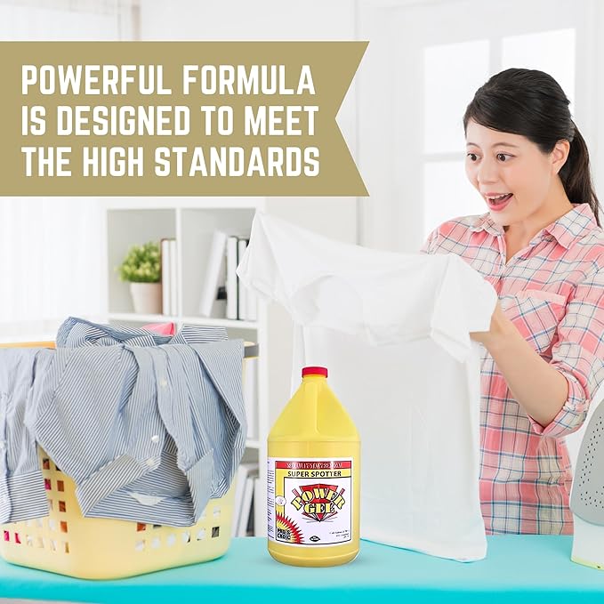 Pro's Choice Clothing Stain Remover Power Gel Super Spotter - Fabric Stain Remover for Clothes Laundry &amp Spot Remover - Stain Removal for Stubborn Ink - Grease Stain Remover for Clothes (1 Gallon)