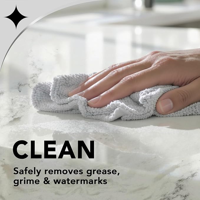 Weiman Quartz Countertop Cleaner and Polish - Clean and Shine Your Countertops Islands and Stone Surfaces with UV Protection 24 Ounce with MicroFiber Towel 2 Pack