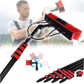 Window Cleaning Pole Water Fed Washing Set Equipment Extension Pole Cleaning for Trucks Windows Cleaning Photovoltaic and Solar Panels (55cm Brush Head 20FT/6m)