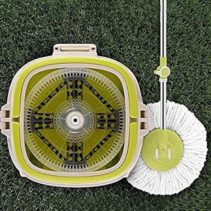 MopHome Free Hand Washing Spin Bucket Combination Set for Kitchen Floor Cleaning Heads