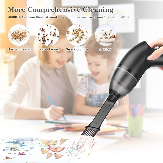 Mini Vacuum Cleaner-RechargeableCordlessDesk Vacuum Cleaner for DustHairCrumbsCarSewing Machine (H043)