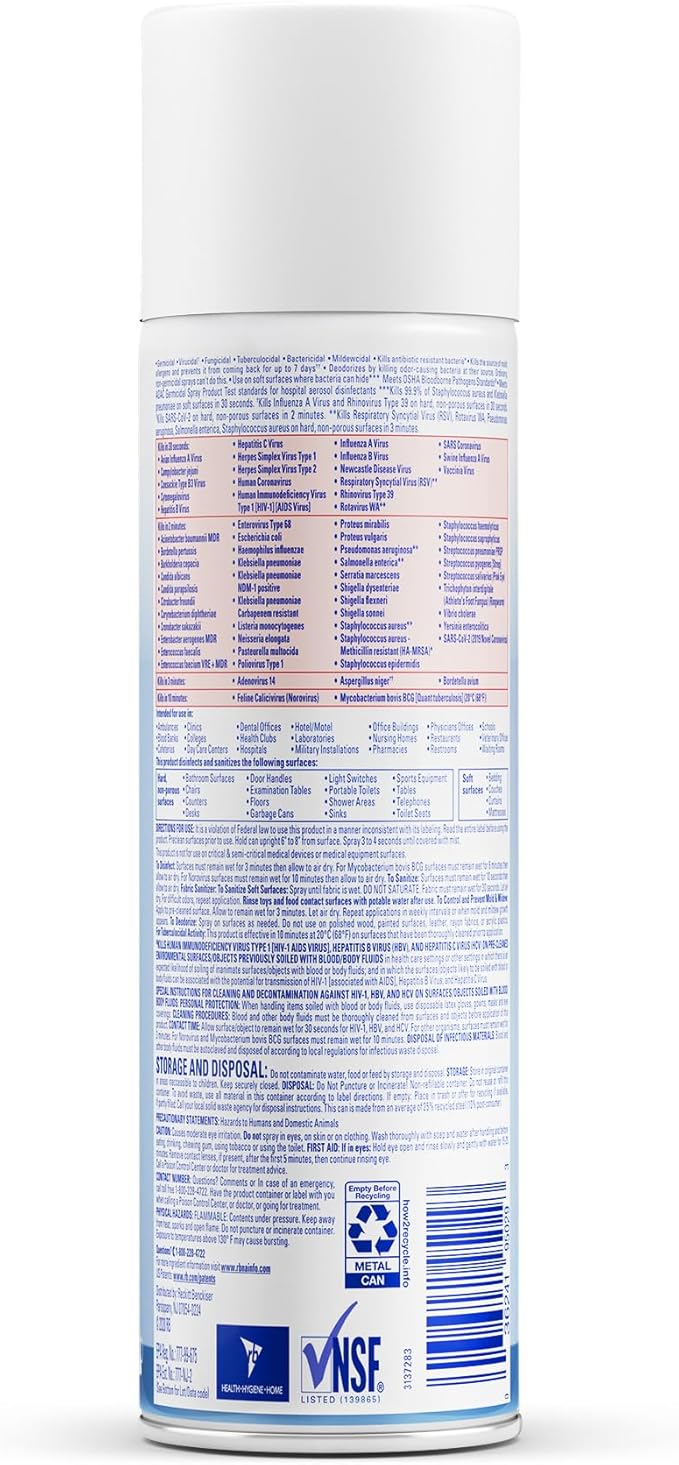 Lysol® I.C. Disinfectant Aerosol Spray 19 Oz Can Case Of 12
