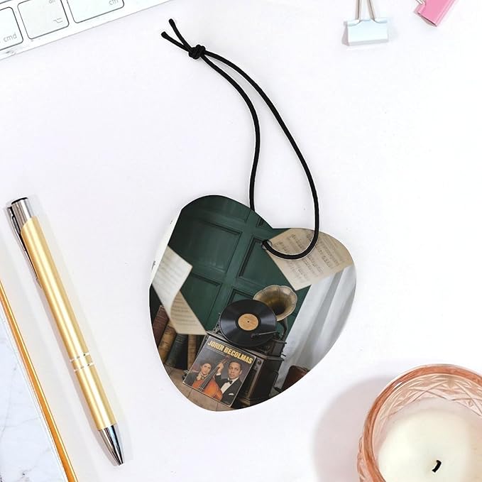 5PCS Car Air Freshener Hanging Personalized Double Sided Vintage Phonograph Car Fresheners Long Lasting New Cars Scents Cute Automotive Freshies for Closets Drawers (tea)
