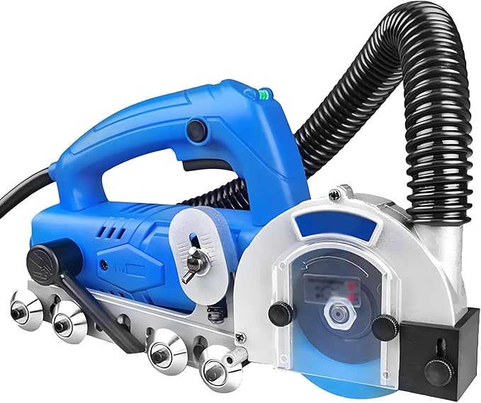 Electric Tile Cutter 1200W Ceramic Tile Gap Cleaning Machine with Built-in Dust Collection Slotting Tool for Kitchen and Bedroom