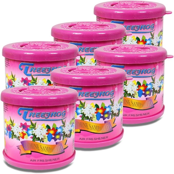 Auto Dynasty TreeFrog Gel-Typed Automotive Cup-Holder Air Freshener Jasmine Scented Pack of 6
