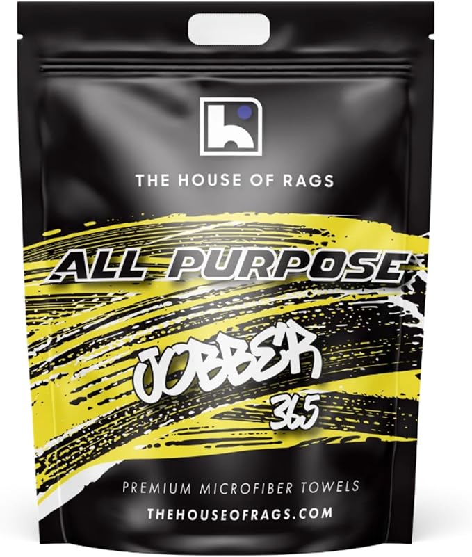 The Jobber 365 Microfiber Detailing Towels Exterior and Interior Use Premium Korean Quality 16x16 inches 365 GSM Yellow 10 Pack