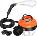 1600W High pressure steam cleaners 1000ml Handheld Steam Cleaner Machine Portable Multifunctional High-Temperature Steam Cleaner for Air Conditioner Washing Machine Microwave Oven (Color : Orange)