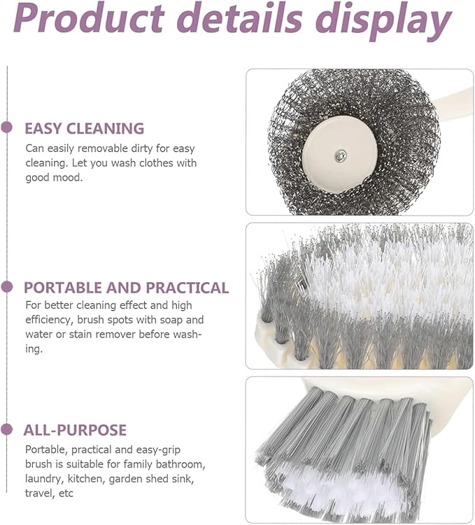 4 Pcs Set Scrub Brush Cleaner Brush Durable Bristles Crevice Cleaning Brush Deep Cleaning Brush Set for Tile Kitchen ()