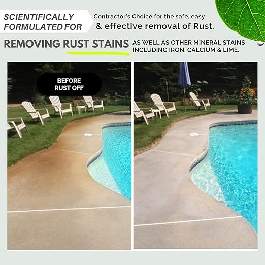 Wash Safe™ GETS RUST OFF | Non-Corrosive Non-Bleach Rust &amp Hard Water Stain Remover | Water-Based Fast-Acting Formula for Metal Concrete Tools &amp More (32 oz Spray)