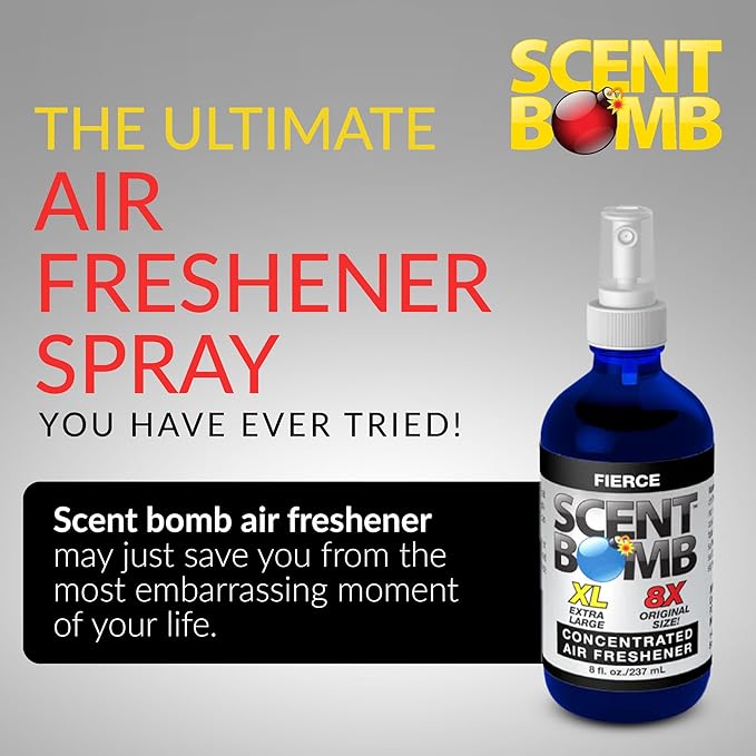 Scent Bomb Air Freshener Spray Long-Lasting Odor Eliminator for Home &amp Car Effective Deodorizer for Kitchen Bathroom Fresh Room Spray &amp Smell Neutralizer Fierce Scent