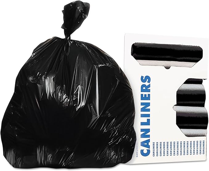 Heritage Accufit Reprime 55-gallon Can Liners - 44 Gal - 37 X 50 - 0.90 Mil [23 Micron] Thickness - Resin - 100/carton - Black