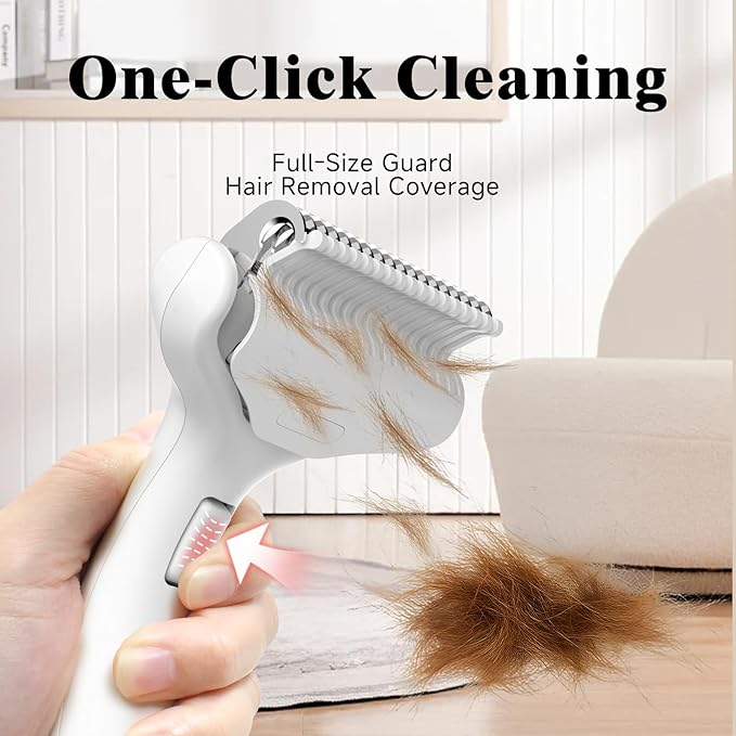 Pet Steam Brush for Dog &amp Cat – shower bath brush – Steam for Shedding &amp Grooming Water Brush for Long &amp Short Haired Pets Spritz Defur Comb 3-in-1 Spray Hair Removal Comb Includes 1*Water