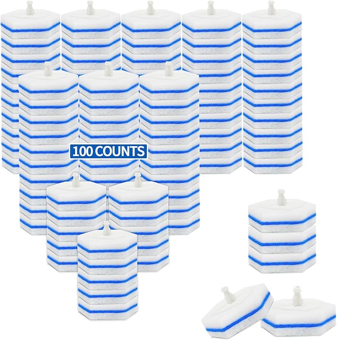 Aimery 100 Counts Blue Disposable Toilet Bowl Cleaning Refills Make Toilet And Bathroom Be Fresh(100 Blue)