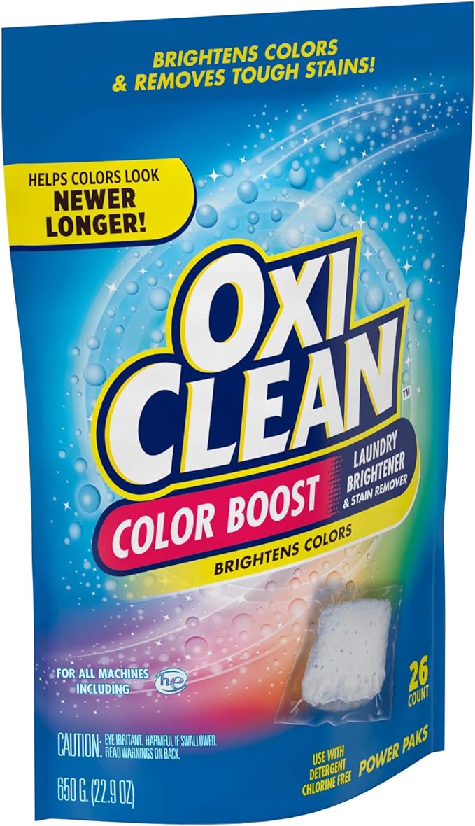 OxiClean Color Boost Laundry Brightener and Stain Remover Power Paks 26 Count