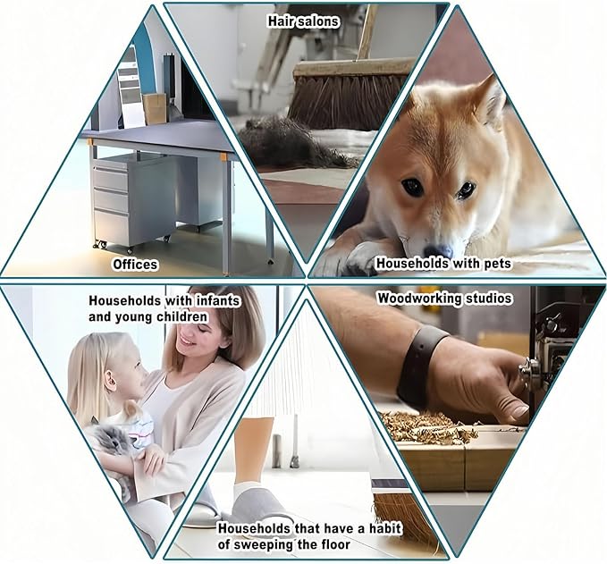 Hair Vacuum for Salons 1000w Automatic Touchless Vacuum &amp Dustpan 3.6l for Hair/Pet Hair/Dust Electric Broom Vacuum Sweeper for Hard Floors White