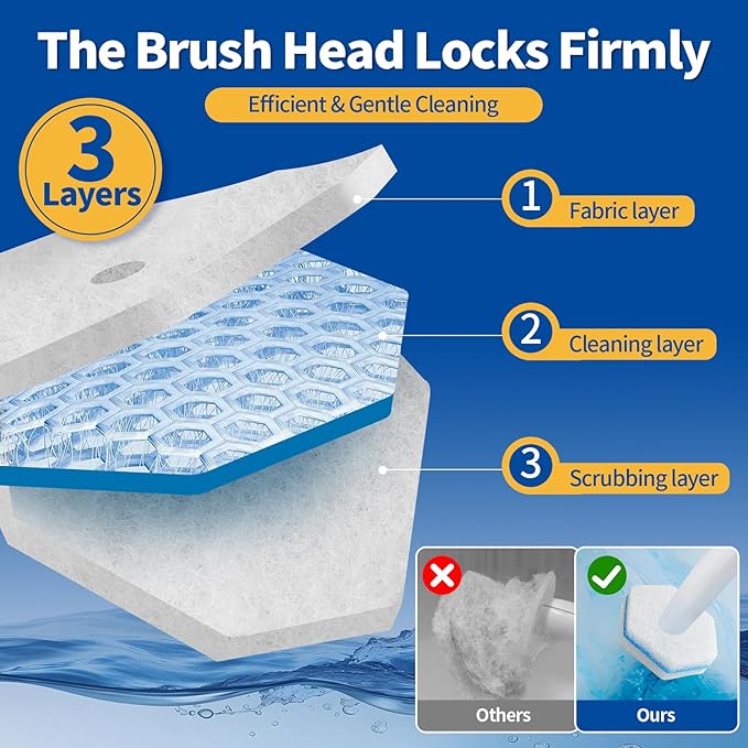 120 Count Toilet Bowl Wand Refills Disposable Toilet Cleaner Refills Disposable Wand Heads Compatible with Clorox and The Most Toilet Brushes