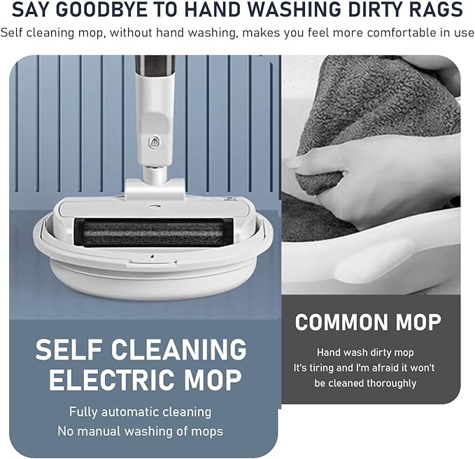 Wet Dry Vacuum Cleaner Cordless Floor Washer and Mop Quick Drying 4 in 1 Cleaners for Carpet and Hard Floors