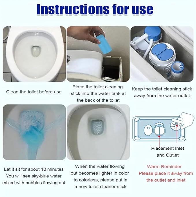Upgraded Concentrated Descaling Toilet Cleaning Stick Concentrated Descaling Toilet Cleaning Stick Toilet Cleaning Powerful Descaling Toilet Bowl Cleaners Stick (3PC Green)