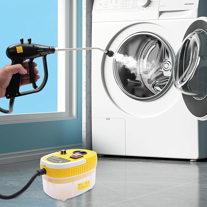 2500W Steam Cleaning Machine 4 Bar High-Pressure Steam Cleaner 1.5L Tank Multipurpose Steamer for Floor Carpet Kitchen Bathroom 9 Accessories Continuous Fill Chemical-Free Scrub