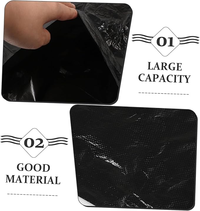 25pcs Thickened Hdpe Garbage Bags Large Capacity Bathroom Trash Bags Leakproof Tear-resistant Kitchen Waste Liners for Home and Office Use