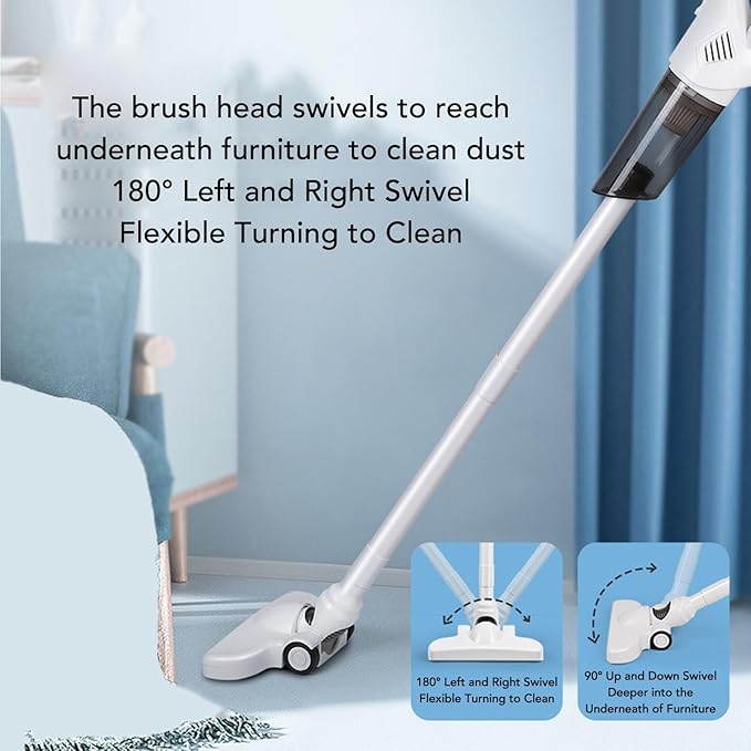Garosa Cordless Stick Vacuum Cleaner 4000Pa Powerful Suction with 2000mAh Battery and 5 Tools for Pet Hair Hard Floor Car Cleaning