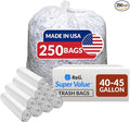 Reli. 40 to 45 Gallon Trash Bags Heavy Duty | 250 Trash Bags | Super Sizeable Clear Garbage for Serious Cleanup