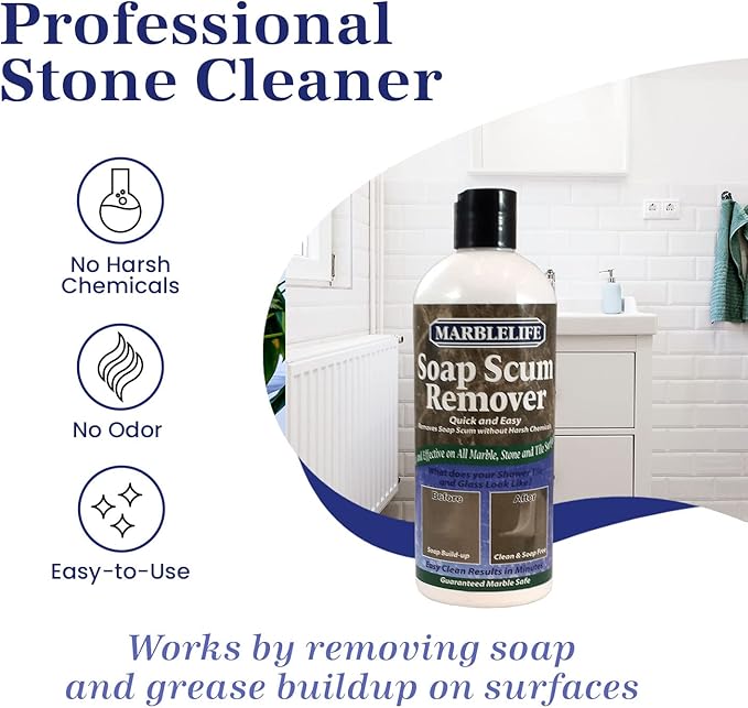 Marblelife Soap Scum Remover Heavy Duty Cleaner for All Tile Surfaces 15oz