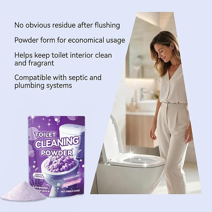 Toilet Cleaning Powder For Home Foaming Coverage Easy Operation(1pcs)