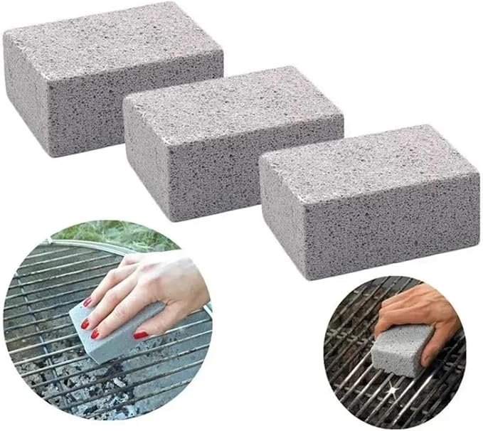 Pumice Stone for Grill Cleaning 1-10PCS BBQ Grill Cleaning Bricks Foam Glass Pumice Stones for Outdoor Kitchen Tools(5PCS)