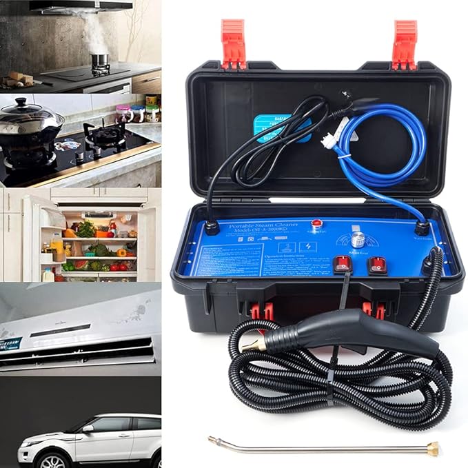 110V 1400W Portable Steam Cleaner High Temperature Pressure Compact Steamer Cleaner Household Car Electric Steaming Cleaning Machine