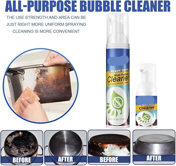 100ml Multi-Purpose Foam Oil Stain &amp Fabric Cleaner - Deep Cleaning Quick Degreaser Gentle &amp Safe(20PCS)