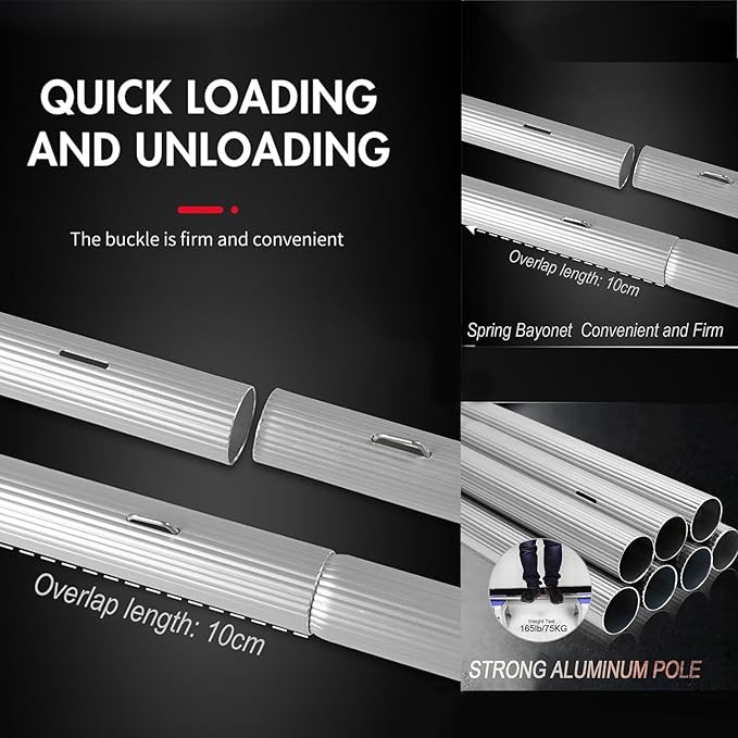 Telescopic Window Cleaner Window Cleaning Pole Water Fed Telescopic Brush Window Cleaner Kit Extendable Solar Panel Washing 55cm Brush Head3.6M