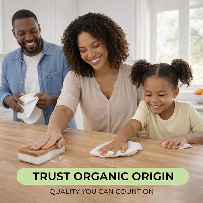 Swedish Dishcloths &amp Dish Sponges 24-Pack by Organic Origin – Reusable Paper Towel Replacement for Kitchen. Washable Cellulose Cleaning Cloths &amp Plant-Based Scrubber Set