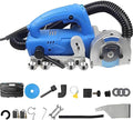 Electric Grout Removal Tool 1200W 9000RPM Professional Grout Removal Machine With Self-Vacuuming Ideal For Cleaning Shower Tile Joints Floor Gaps And Removing Old(Machine+1.7mm seam cleaning sheet)