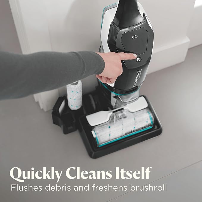Bissell CrossWave Cordless Max Vacuum Mop All in One Wet and Dry Vac Combo Hard Floor Cleaner and Area Rugs Cordless Mop Pack-in Formulas Included 2554A