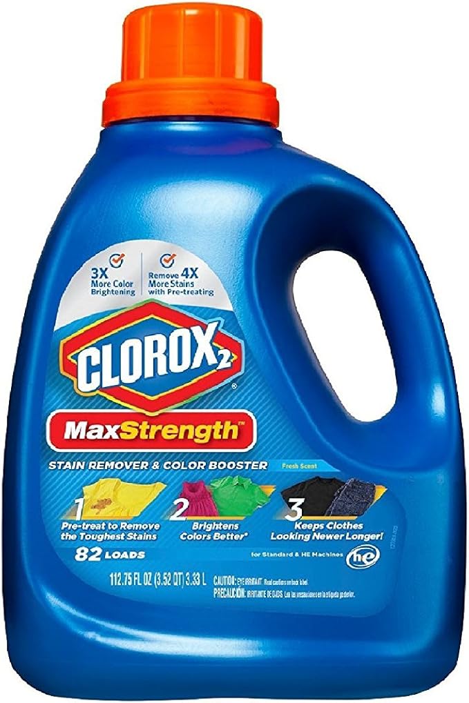 Clorox 2 Liquid MaxStrength Stain Remover &amp Color Booster (82 Loads 112.75 oz.)