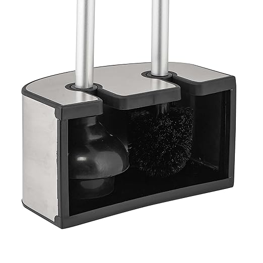 Bath Bliss 2-in-1 Toilet Brush and Plunger Set in Stainless Steel