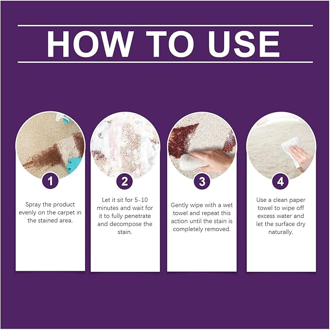 Compatible With Jakehoe CarpetCleaner Spray Carpet Stain Remover With Cleaning Cloth Effective Cleaning For Home Carpets Upholstery Spot Cleaner(3PCS)