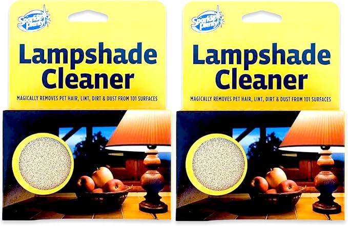 Sparkle Plenty Lampshade Cleaner - Dry Magic Dust Sponge for Lamp Shade - Dry Dusting Sponge Scrub for Fabric &amp Window Blinds - Effortless Duster Upholstery Cleaner for Furniture &amp Surfaces (2