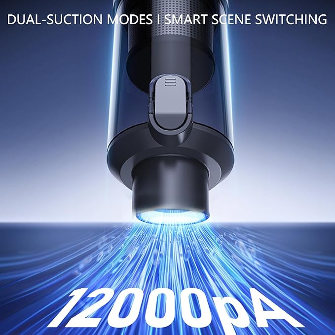 12KPa Powerful with 62000RPM Reusable HEPA Filter 4000mAh C Charging