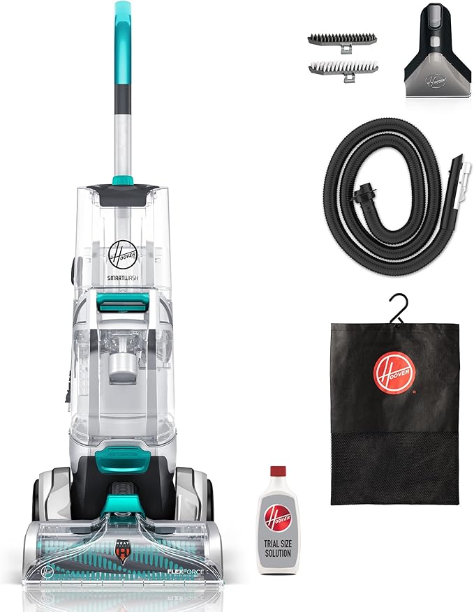 Hoover SmartWash+ Automatic Carpet Cleaner Machine for Carpet and Upholstery Deep Cleaning Carpet Shampooer Machine Pair with a Hoover Carpet Cleaner Solution for a Bright Refreshed Home
