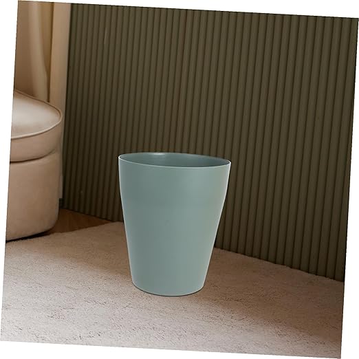NUOBESTY 3pcs Small Lidless Plastic Trash Can Open Top Wastebaskets for Office Bedroom Household Design Garbage Bins in Green Pink Yellow Compact Practical Storage