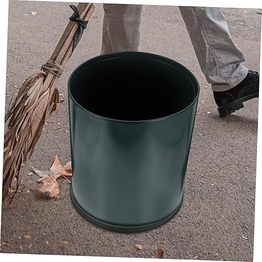 PRETYZOOM Elegant European Style Trash Can Upgraded Fire-Resistant Household Wastebasket for Home Office Bathroom Convenient Design Deep