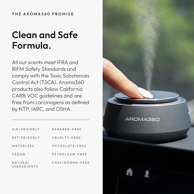 Aroma360 - Smart Car Diffuser Oil - Black Velvet - Premium Car Air Freshener Cartridge - Zesty Citrus Black Fig &amp Floral Rose - Essential Oils - Vegan - Aromatherapy - Cars Trucks SUVs RVs &a