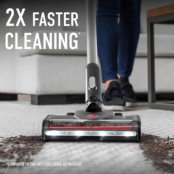 Hoover Excelerate Cordless Stick Vacuum Cleaner with Included Tools for Carpet and Hard Floors Lightweight Design Powerful Suction LED Headlights BH59000V