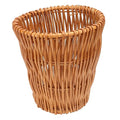 1PC Wicker Woven Trash Can Storage Basket for Home Office and Bathroom Compact Design Versatile Wastebasket Stylish Rattan Waste Container Height