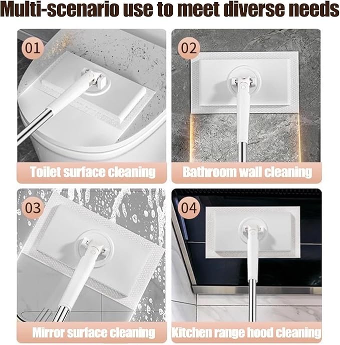 Snap Grip Zero Touch Mini Mop Convenient Cloth Changing Mini Mops with Hands-Free Cloth Release Wet &amp Dry Cleaning Lightweight Snap for Floors &amp Corners