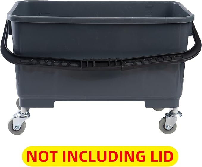Matthew Cleaning Microfiber Finish Bucket with SievePress Wring Mop Bucket for Microfiber Flat Mops Mop Bucket with Non-Marking Casters Wheels Gary