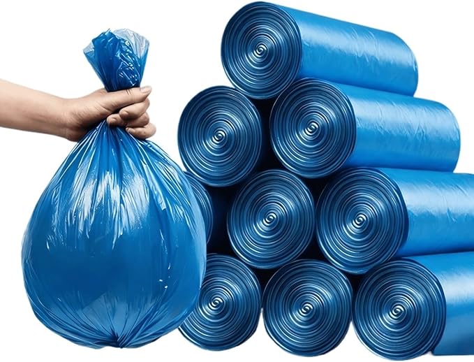 300 PCS Pack Heavy-Duty Blue Trash Bags – Extra Thick Leak &amp Tear-Proof For Household Kitchen Cleanup